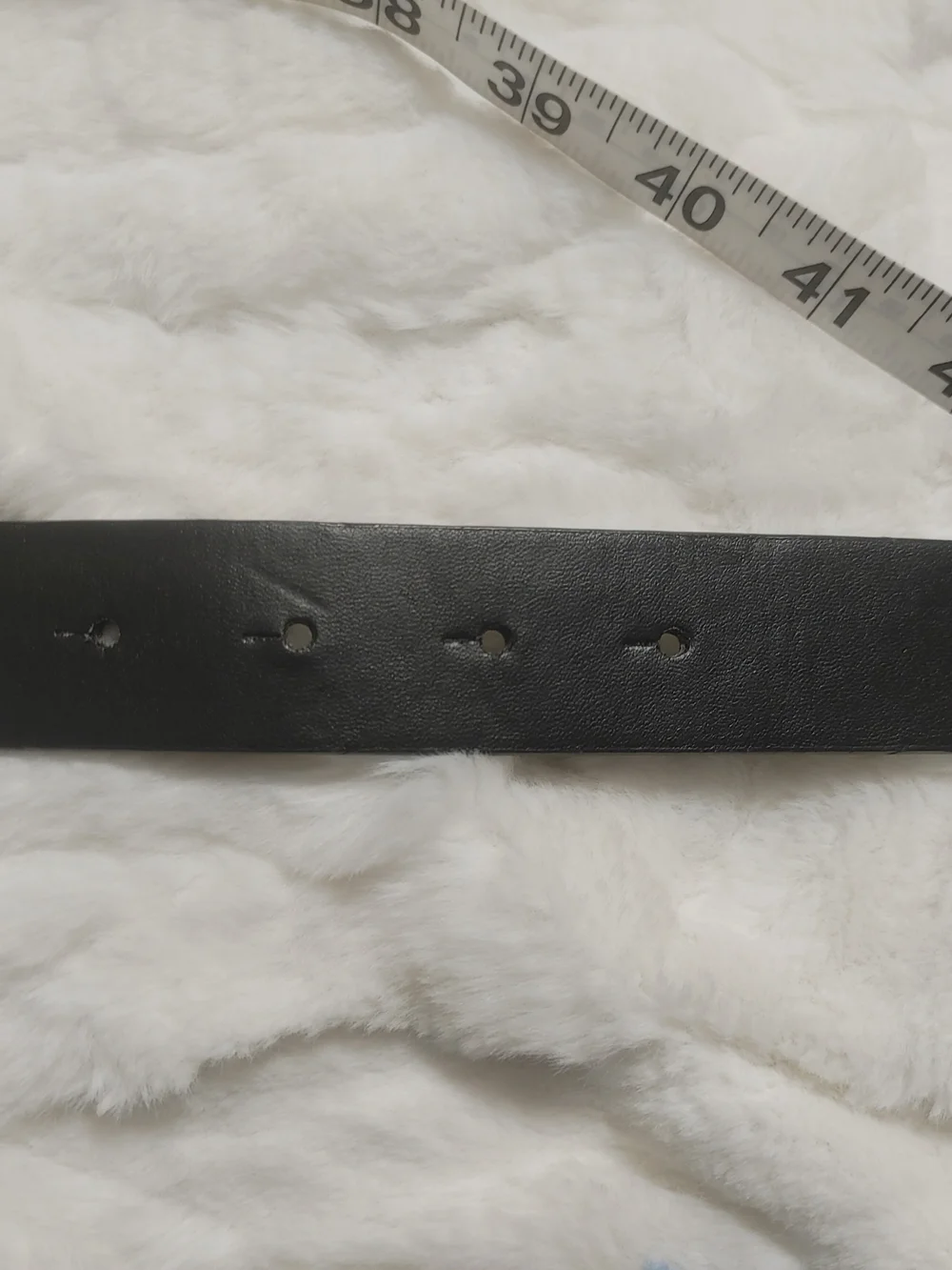 BKE Black Leather Belt with Textured Silver Double Rings